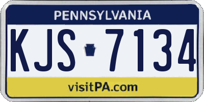 PA license plate KJS7134