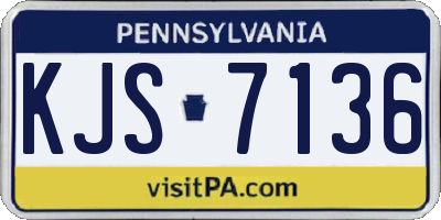 PA license plate KJS7136