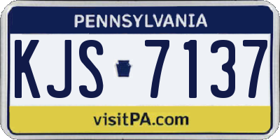 PA license plate KJS7137