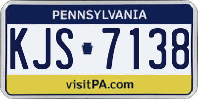 PA license plate KJS7138