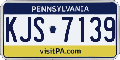 PA license plate KJS7139