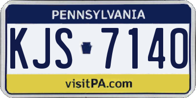 PA license plate KJS7140