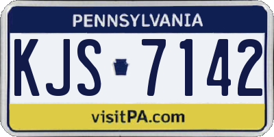 PA license plate KJS7142
