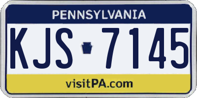 PA license plate KJS7145