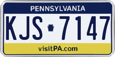 PA license plate KJS7147