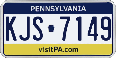 PA license plate KJS7149
