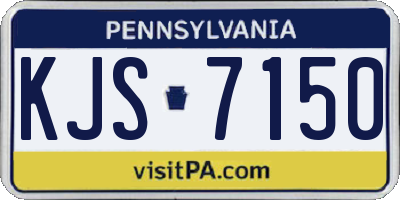 PA license plate KJS7150
