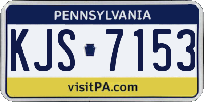 PA license plate KJS7153
