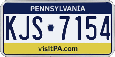 PA license plate KJS7154