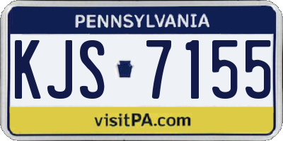 PA license plate KJS7155