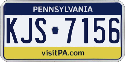 PA license plate KJS7156
