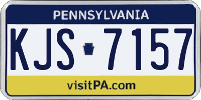 PA license plate KJS7157