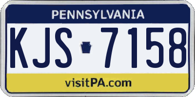 PA license plate KJS7158