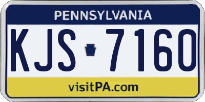 PA license plate KJS7160