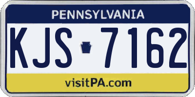 PA license plate KJS7162