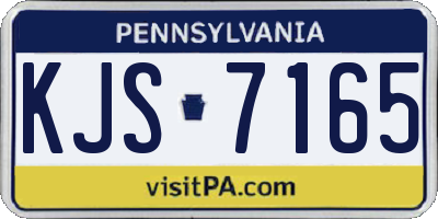PA license plate KJS7165