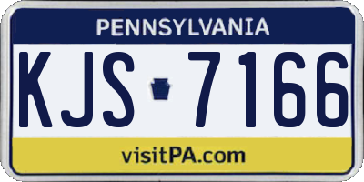 PA license plate KJS7166