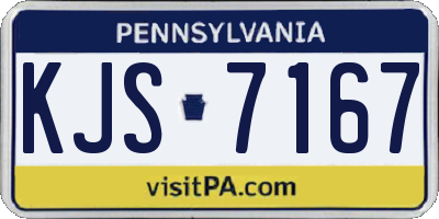 PA license plate KJS7167