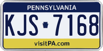 PA license plate KJS7168