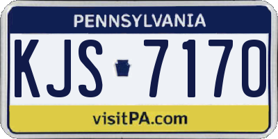 PA license plate KJS7170