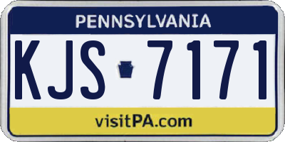 PA license plate KJS7171