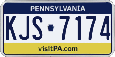 PA license plate KJS7174