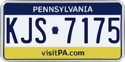 PA license plate KJS7175