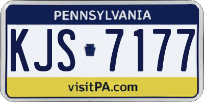 PA license plate KJS7177
