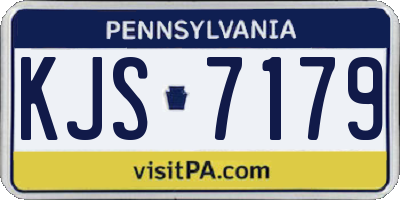 PA license plate KJS7179