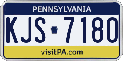 PA license plate KJS7180