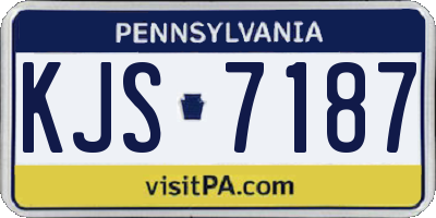 PA license plate KJS7187