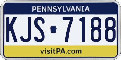 PA license plate KJS7188