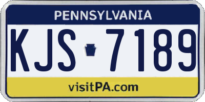 PA license plate KJS7189