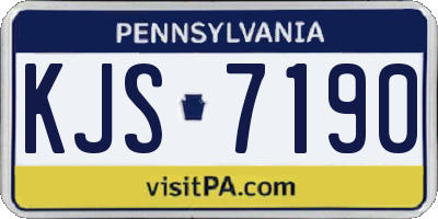 PA license plate KJS7190