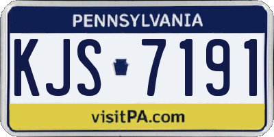 PA license plate KJS7191