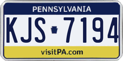 PA license plate KJS7194