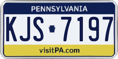 PA license plate KJS7197