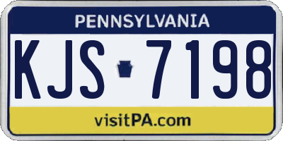 PA license plate KJS7198