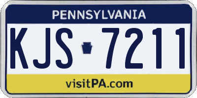 PA license plate KJS7211