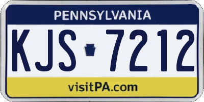 PA license plate KJS7212
