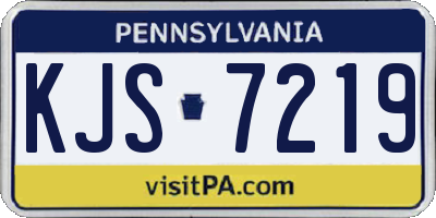 PA license plate KJS7219