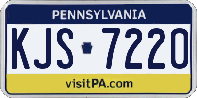 PA license plate KJS7220