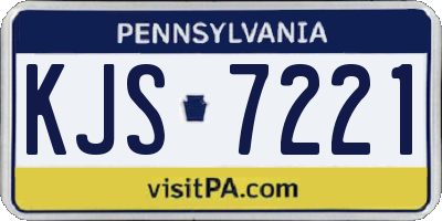 PA license plate KJS7221
