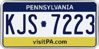 PA license plate KJS7223