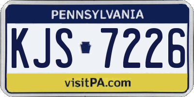 PA license plate KJS7226