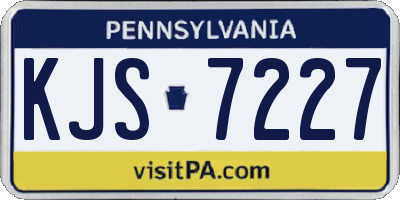 PA license plate KJS7227