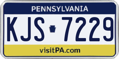 PA license plate KJS7229