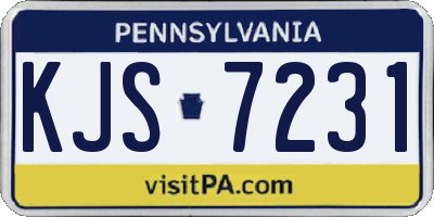 PA license plate KJS7231