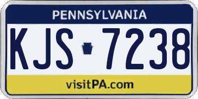 PA license plate KJS7238
