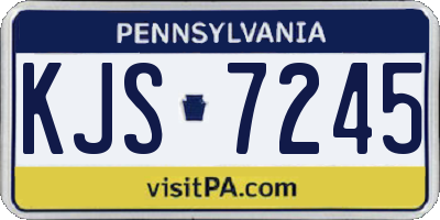PA license plate KJS7245